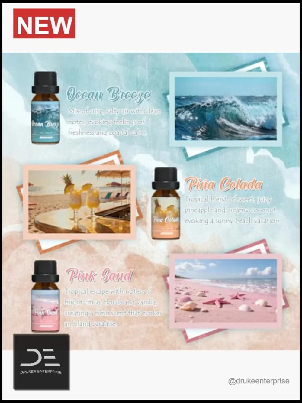 Essential Oil Set for Diffuser, Candle & Soap Making - 6 x 10ml